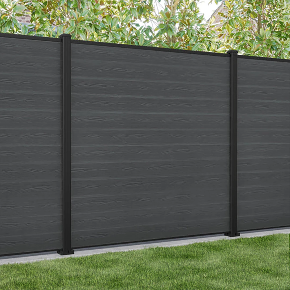 New Design UV Resistance WPC Wood Plastic Composite Fence Co-Extrusion Security Garden and Farm Fence with Metal Frame