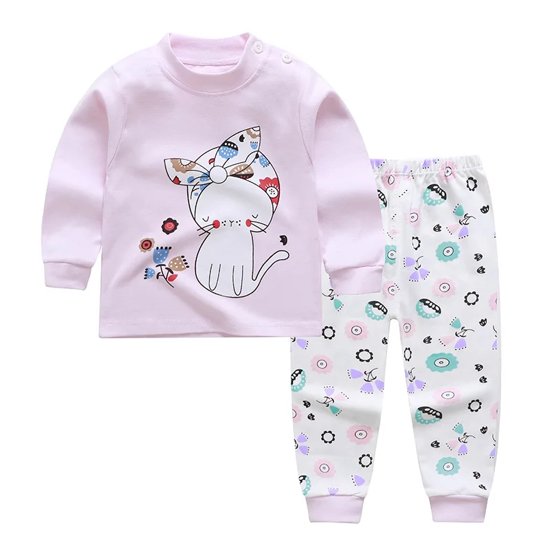 Wholesale High Quality Baby Long Sleeve Summer New Design 100% Cotton Romper Pyjamas Pijamas Kids Pajamas Suit