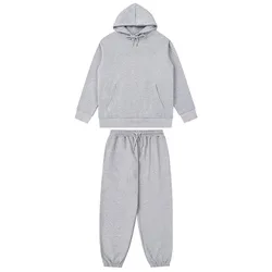MSET5015 High Quality Low OEM MOQ 350g Unisex Solid Color Jogger Set Sweatpants and Hoodie Set Training&Jogging Wear