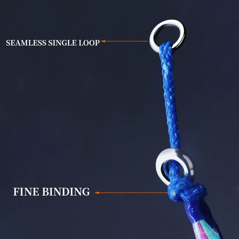 1/0~11/0 High carbon steel colored feather bright silk binding line with loop Mustad fishing hook with barbed Assist hook tackle
