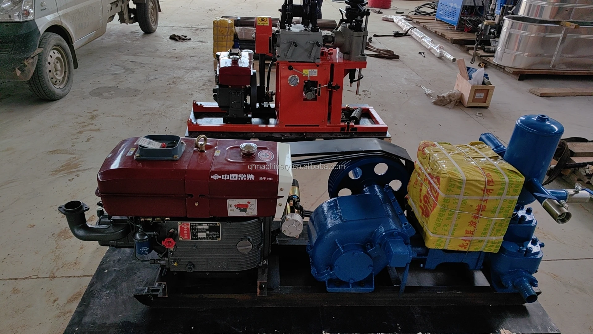 Diesel Hydraulic Core Drilling Rig Diesel Drilling Equipment Drilling Rig 50m depth