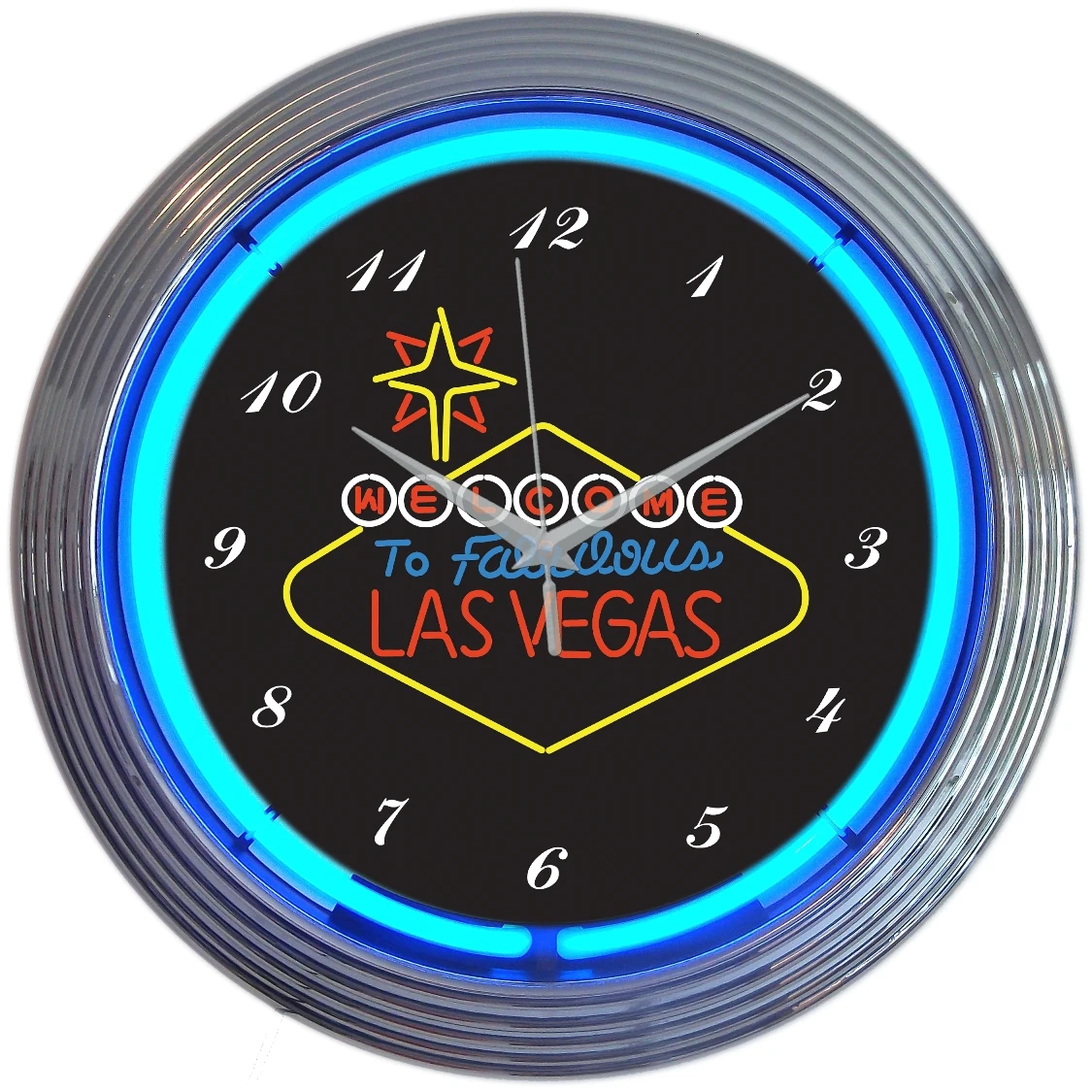 Amazon christmas gifts decoration ODM china factory 12v neon wall clock neon glass clock somewhere neon clock