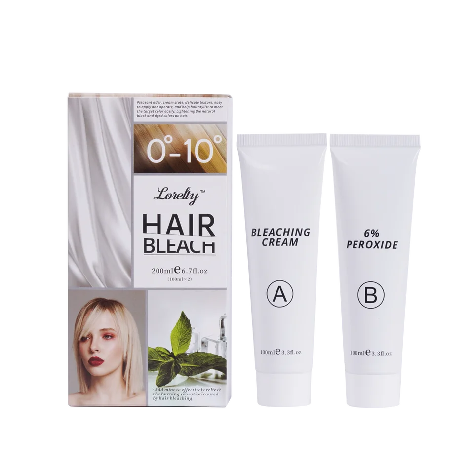 Private Label OEM Ammoina Free Professional 3% 6% 9% 12% Peroxide Hair Developer Cream Hair Bleaching Cream Set