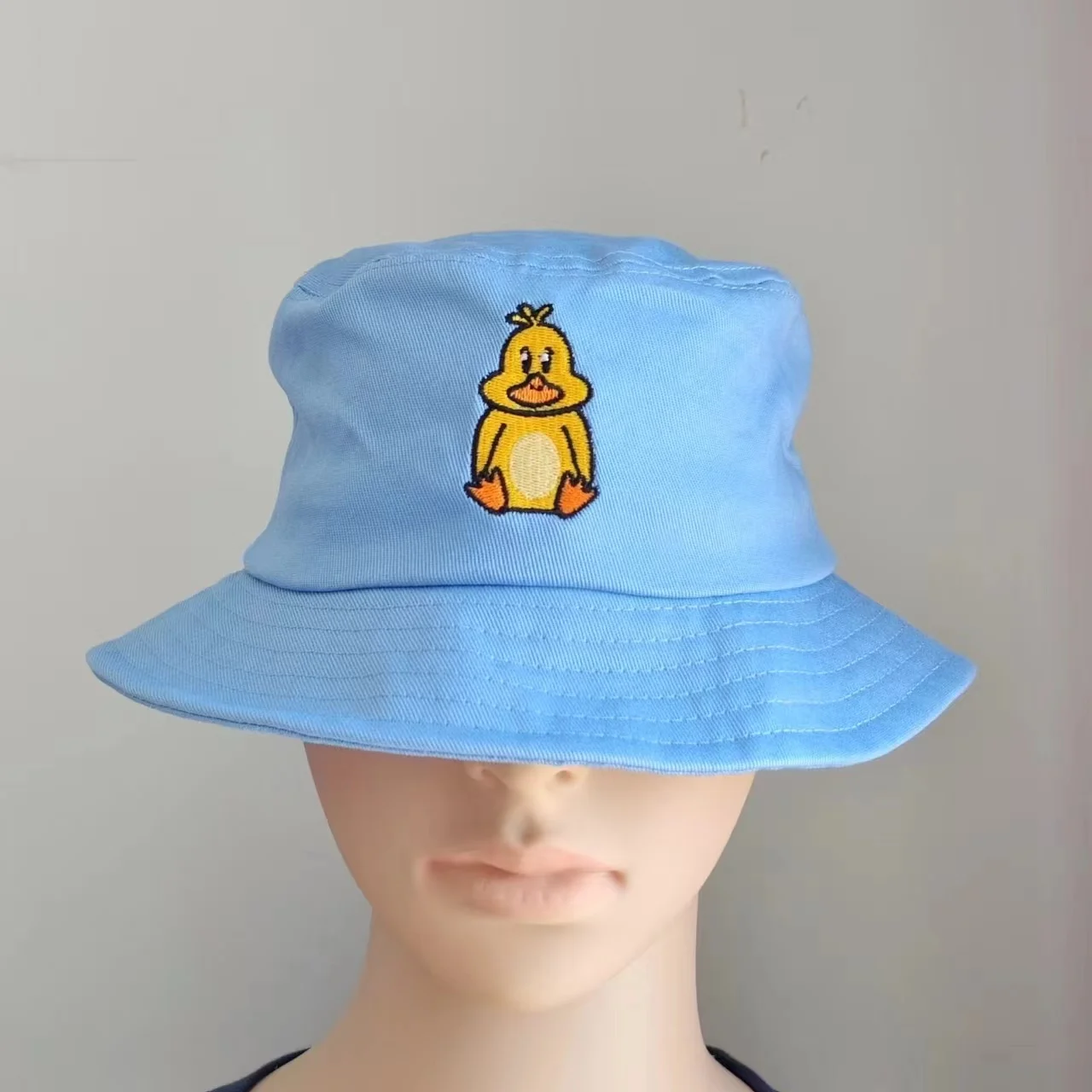 2024 Custom New Arrival Cute Cartoon  Fisherman Hat For Children Kids Outdoor embroidery logo Bucket Cap