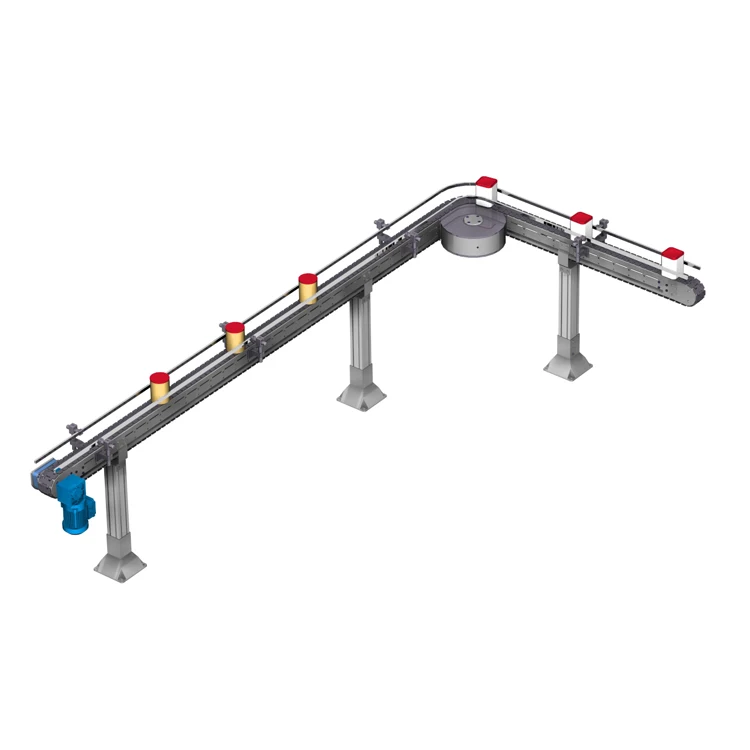 Flexible Conveyor Chain Conveyor For Pharmaceutical Industry Roller Top Chain Conveyor