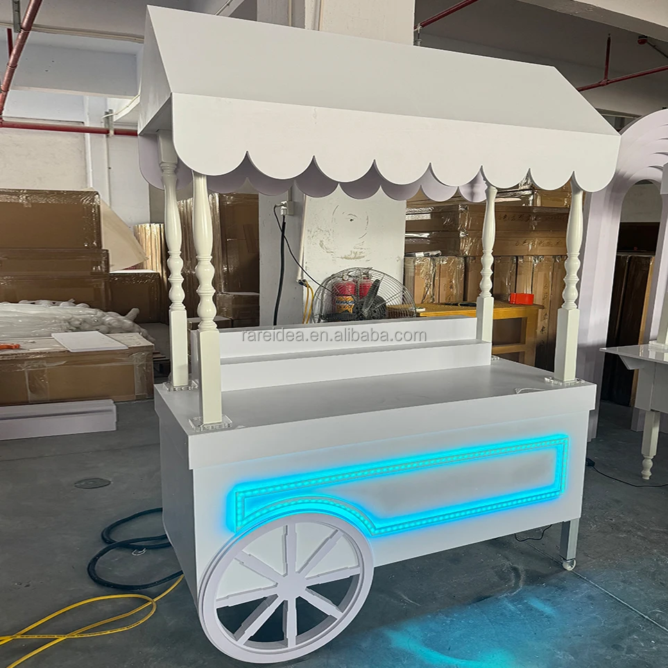 Customized Baby Shower Candy Bar Cart Food Carts Party Decoration Dessert Cart