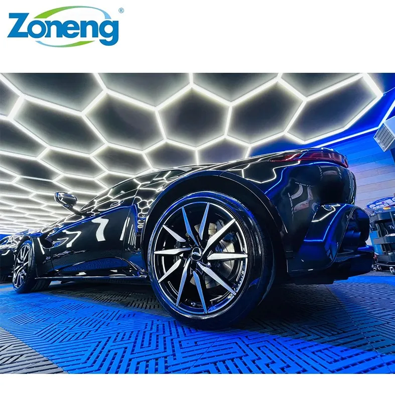 Led Hexagon Lights For Car Showroom Garage Lighting Detailing Adjustable Brightness Workshop Led Lights