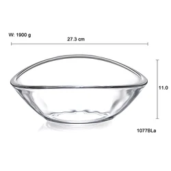 1077CJb Atlantic Candy Box Crystal Lead Free fruit salad luxury bowl decoration glass bowls with lid