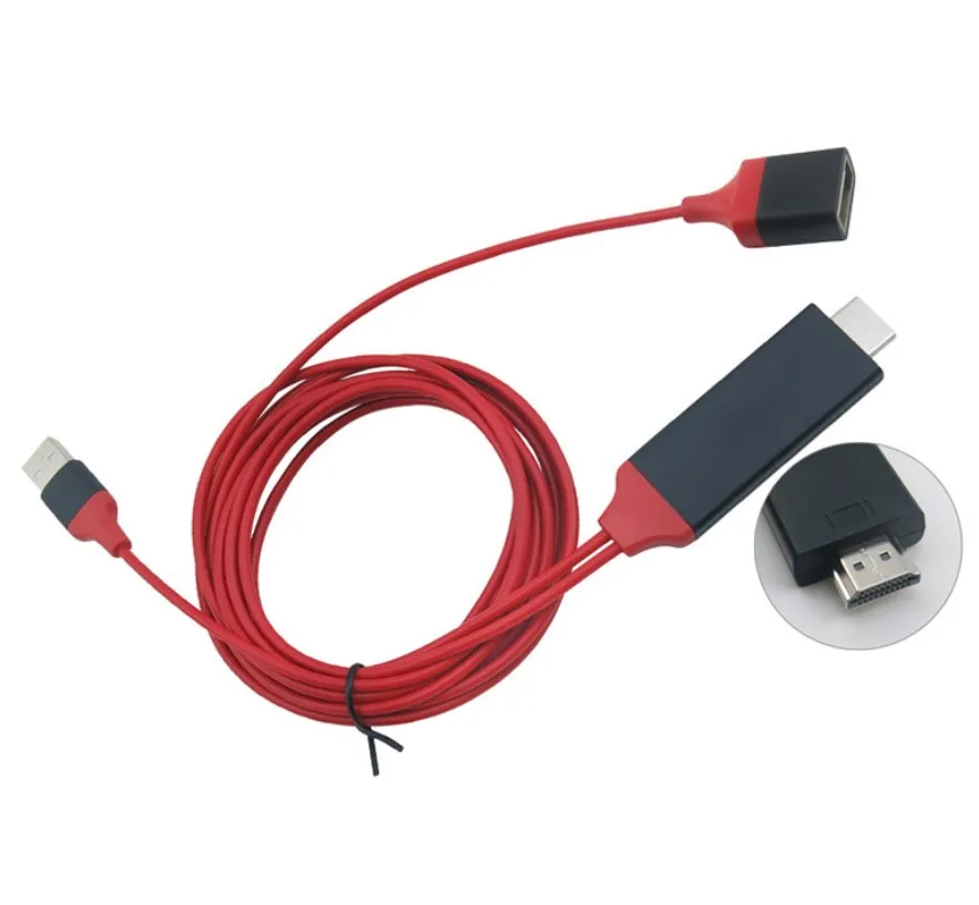  Адаптер 2 м 6 футов 3 в 1 для адаптера USB type-c на hdtv кабель-преобразователь видеокабель телефона micro