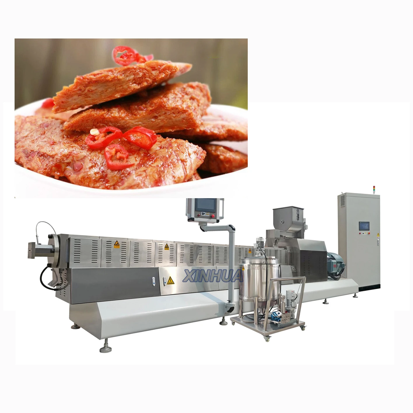 Beyound Meat Impossible Food Tvp Tsp Dry Protein Extruder Machine/wet Moisture Meat Anologue Plant Based Machinery China