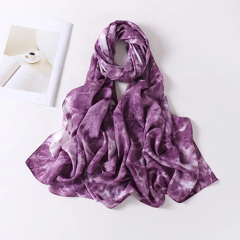 New Arrival Indones Printed Chiffon Silk Scarf Hijab Shawls Head Wraps Women Hijabs Scarves Ladies Muslim Veils