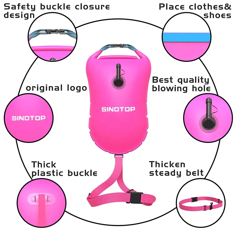 Custom logo open water safety inflatable floating swim marker buoys water sports play equipment