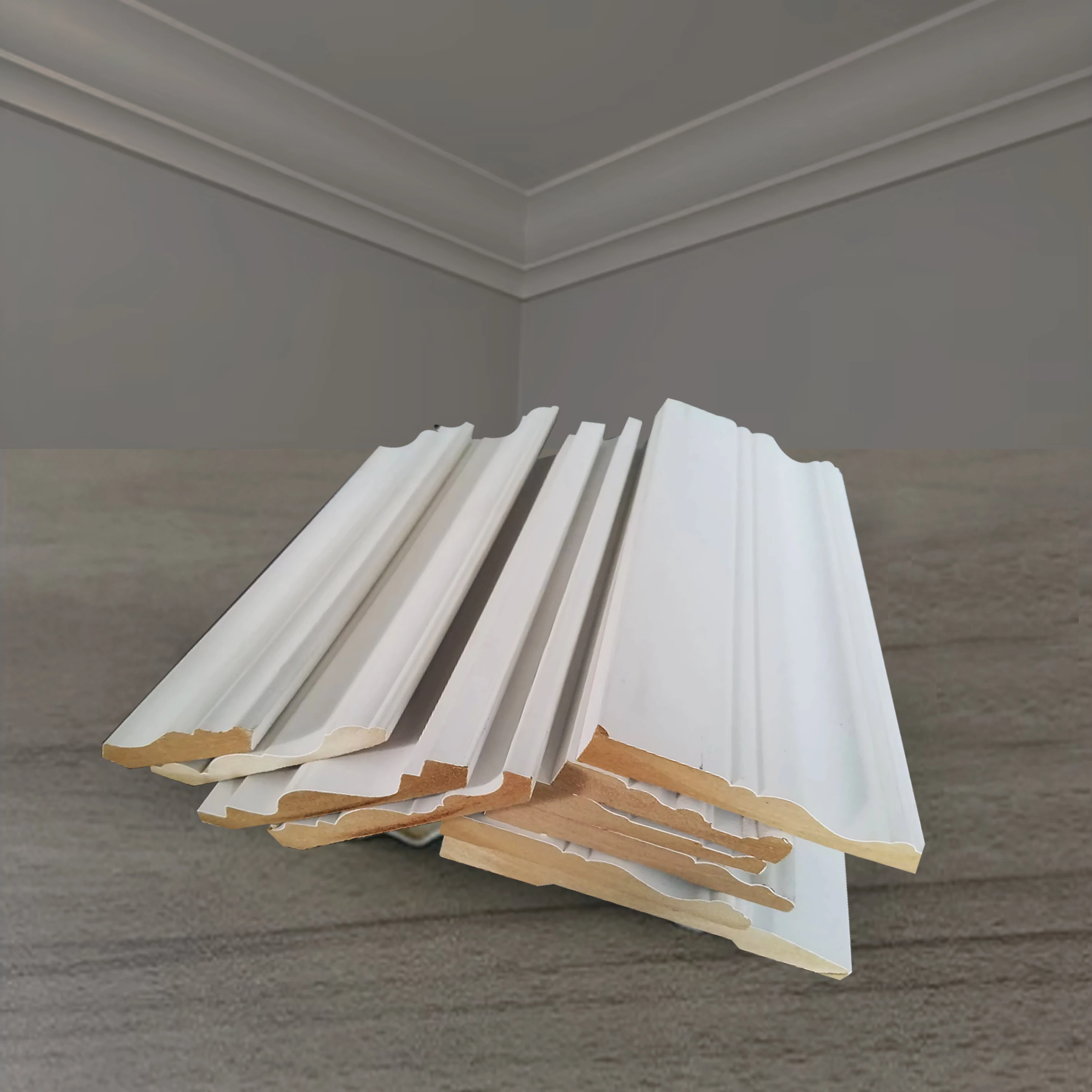 Molding Ceil Crown Moulding Wood With White Finger Joint Moldings Decorative Finger Joint Wood Window Frame Baseboard Molding
