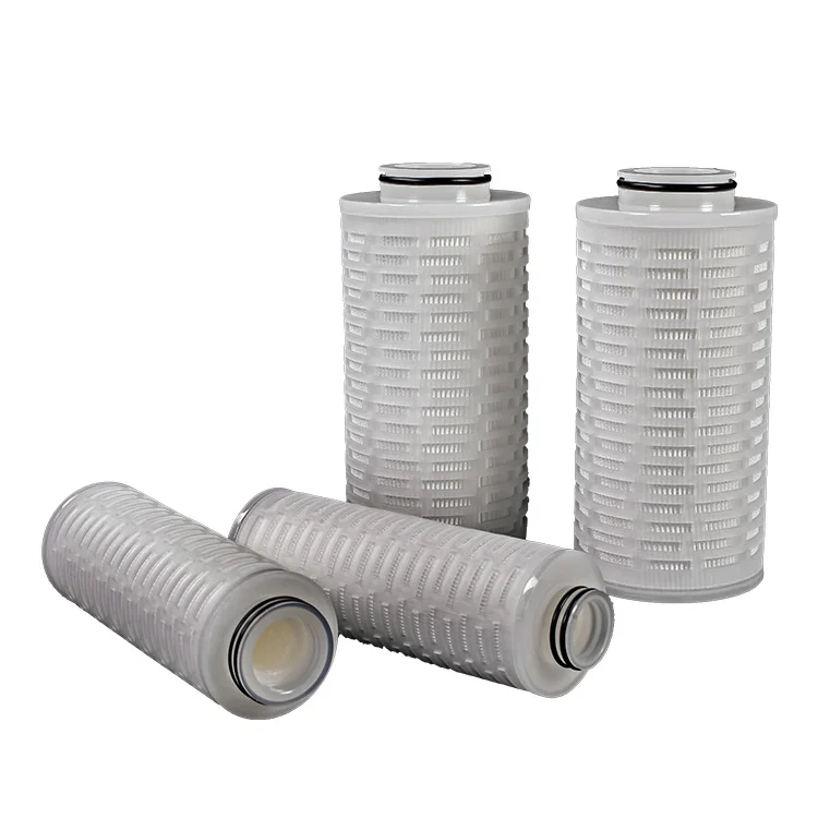 Hangzhou Darlly 131mm Industrial Filter PP Polypropylene Pleated 0.2 Membrane Absolute Filter Cartridges For Water
