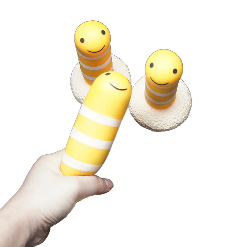 Unisex Garden Eel Squeeze Toy Funny Anti-Stress Educational PU Vinyl Rubber Ball Bubble Fish Certified En71 Kids 5-7 Years Old