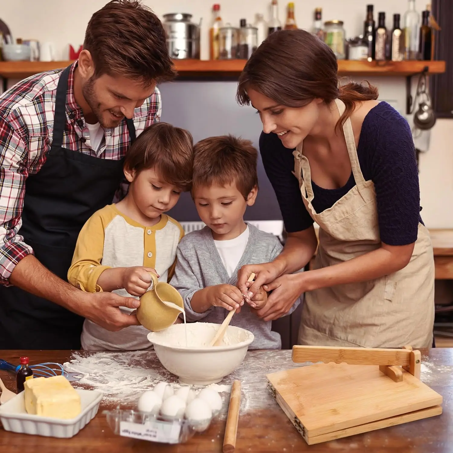 20240710 Inches Wood Tortilla Press Maker for Homemade Mexican Tortillera Roti Chapati Taco Pataconera Burritos and Dough Press