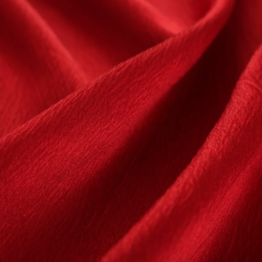 China Wholesale Modern Europe Style Crush Satin Valance Curtains for the Living Room Luxury Window Curtain Set