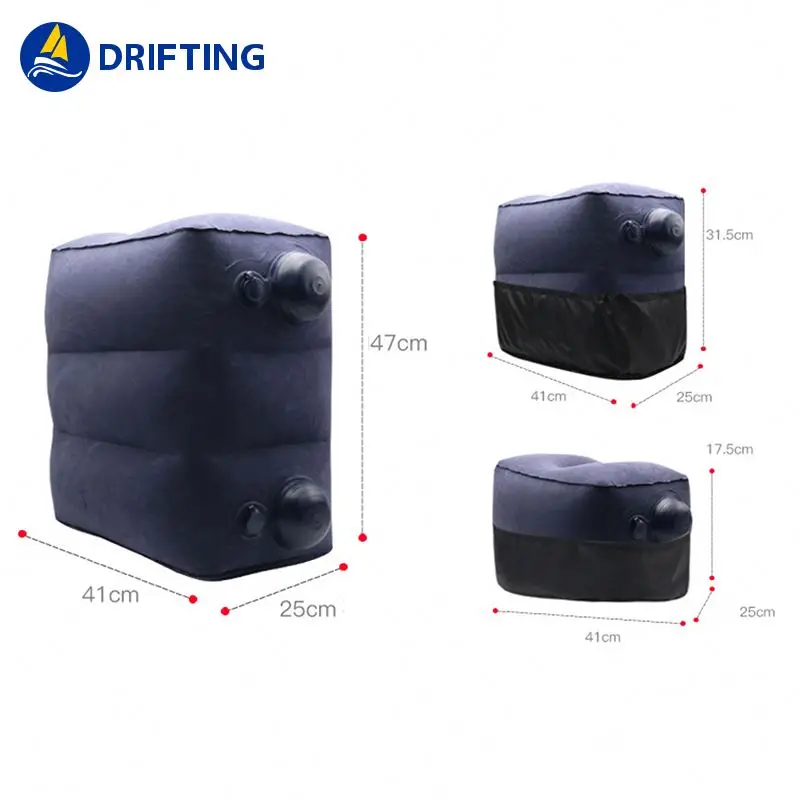 
Skin-Friendly Convenient Storage Built-In Air Pump Inflatable Foot Shaped Feet Pillow Elevate Legs 