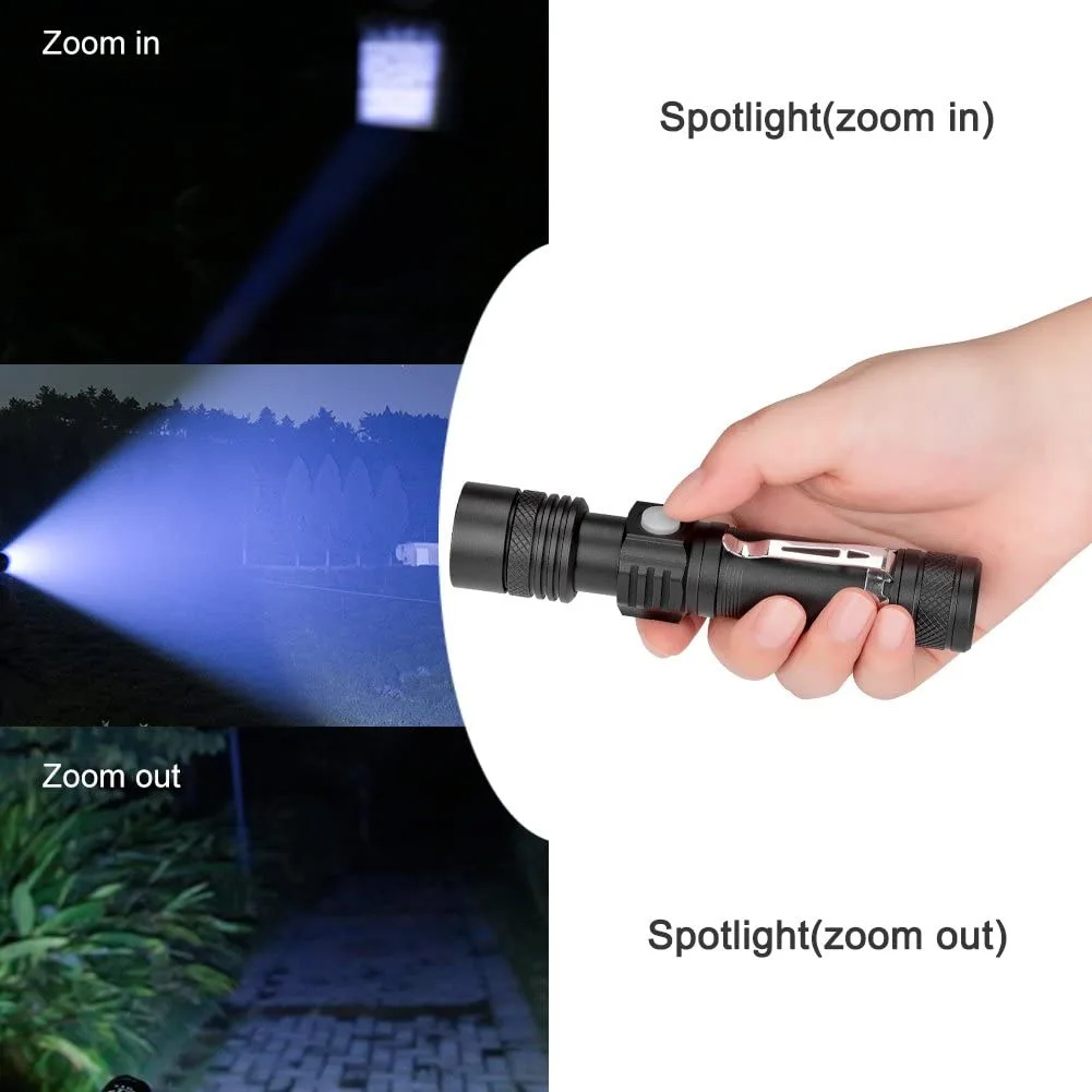 Goldmore5 LED ZOOM Flashlight High Bright 1200LM Tactical flashlight With USB Charging Function For Outdoor,Working And Trip