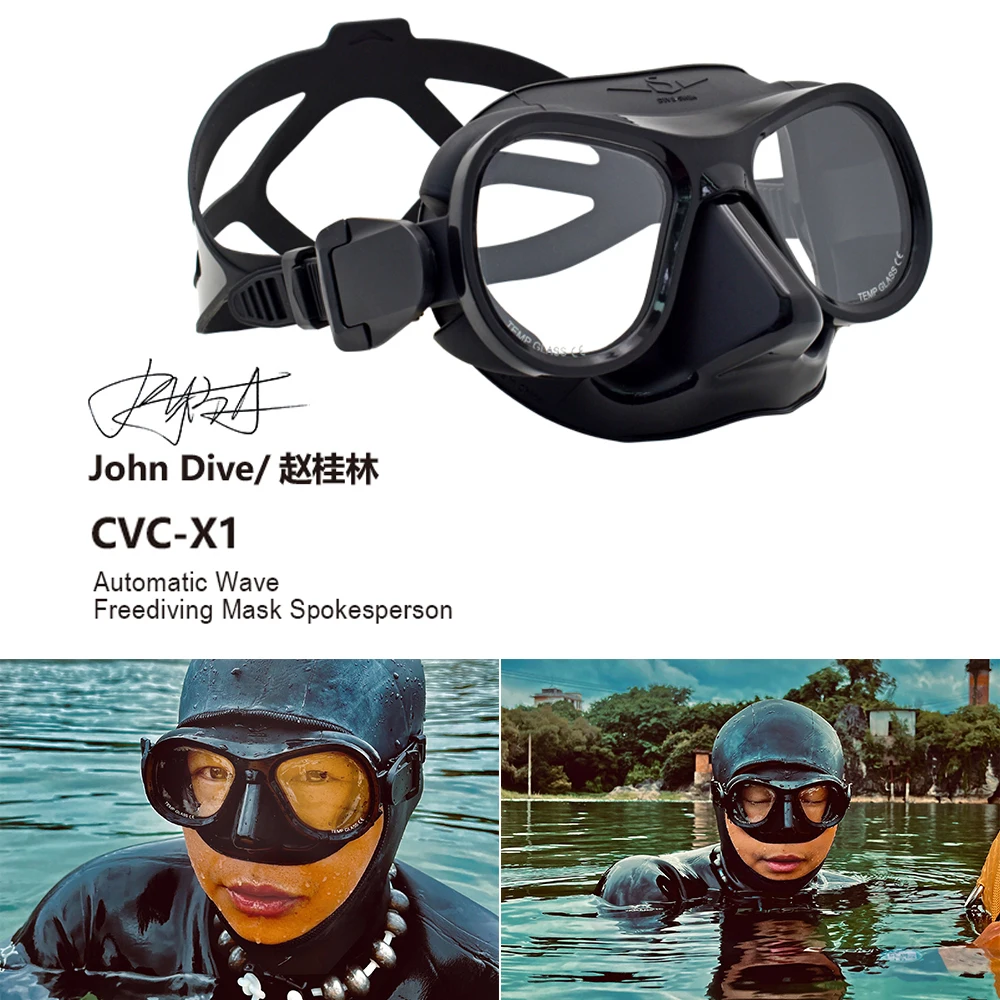 Freediving Full Face Diving Snorkel Mask Liquid Silicone Low Volume 25cc Pink Tempered Glass Slap Strap Neoprene Dive
