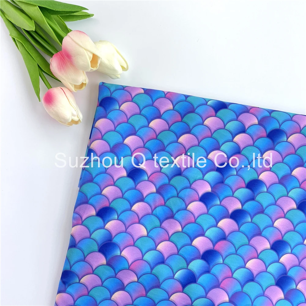 High Elastic Excellent Quality 86% Polyester 14% Spandex Digital Custom Printing Swim Lycra Fabric