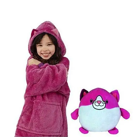 
2020 New Pet Hoodie sweatshirt kids Blanket Sweatshirt Plush Animals Blanket Hoodie For kids oversized 