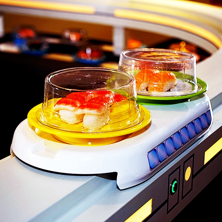 sushi train dinning conveyor table delivery feeding table with computer control system hot sale with high technology