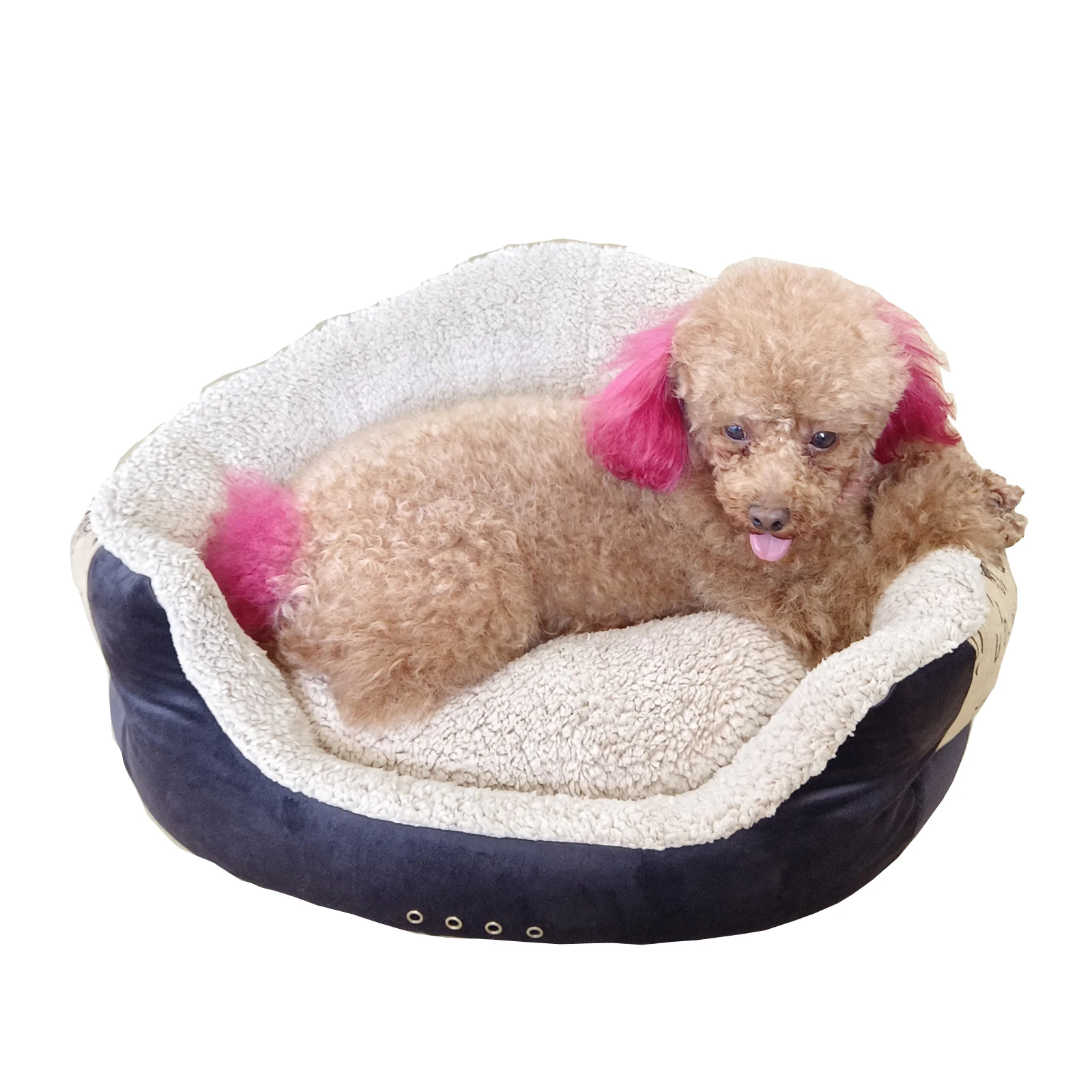 Hot sale cotton Soft Pet Bed Washable Fluffy Luxury Large Warming Cat and small dogs bed