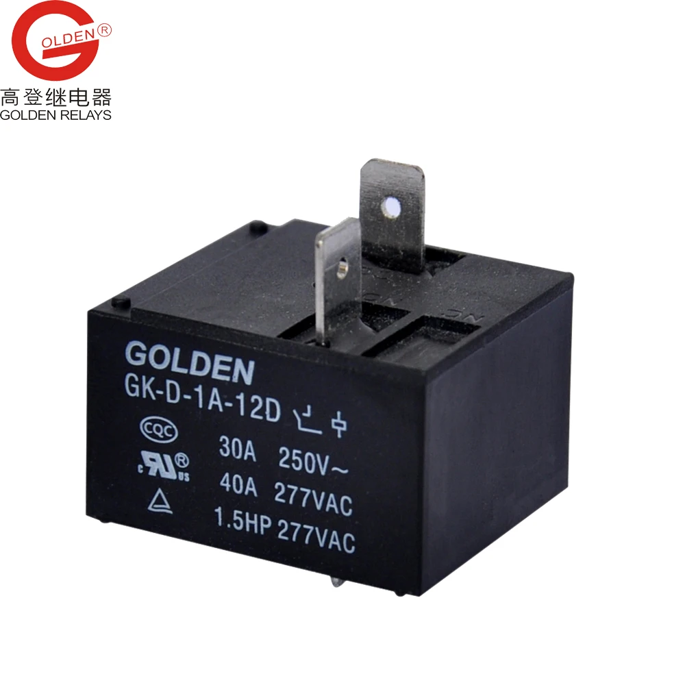 Золотой реле GK-D-1A-12D PCB плата управления 30A 40A AC DC SPNO 12VDC стиль штекера быстрая установка крест songchuan