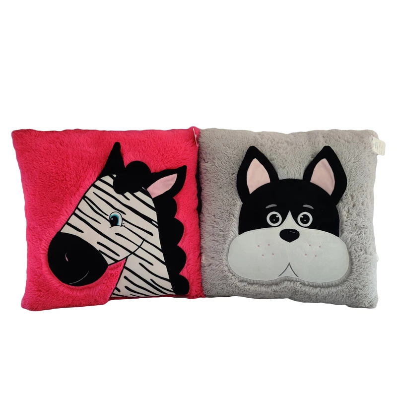 
Wholesale Custom Stuffed Animal Pillow Dog and Zebra Toy Neck Pillow Bedding Decorative Pillows For Baby 