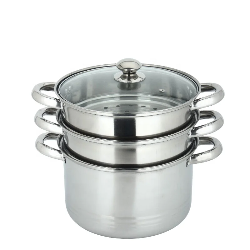 
Stainless Steel Steam Cooking Pot Food Steamer Bun Steamer 