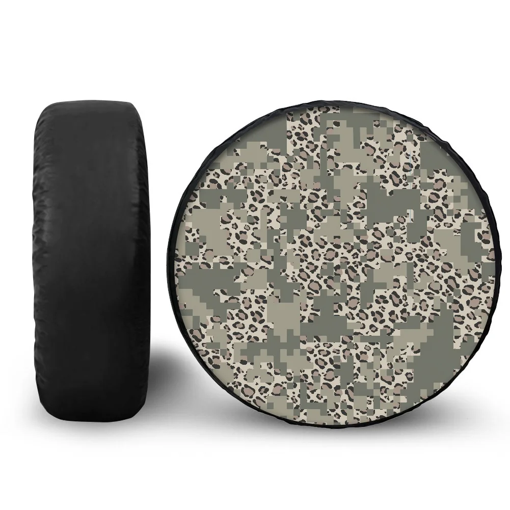 New Arrival Blue And White Camouflage Style Print Tire Protector Universal Dustproof Spare Tire Cover Car Spare Wheel Tyre Cover