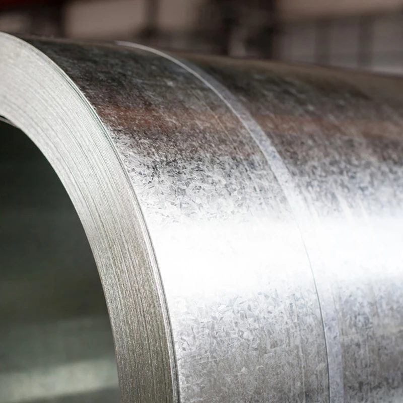 Spot Hot Dip Galvanized Carbon Steel Coils 0.8 1.2 1.8mm Strip High Zinc Layer Flowerless