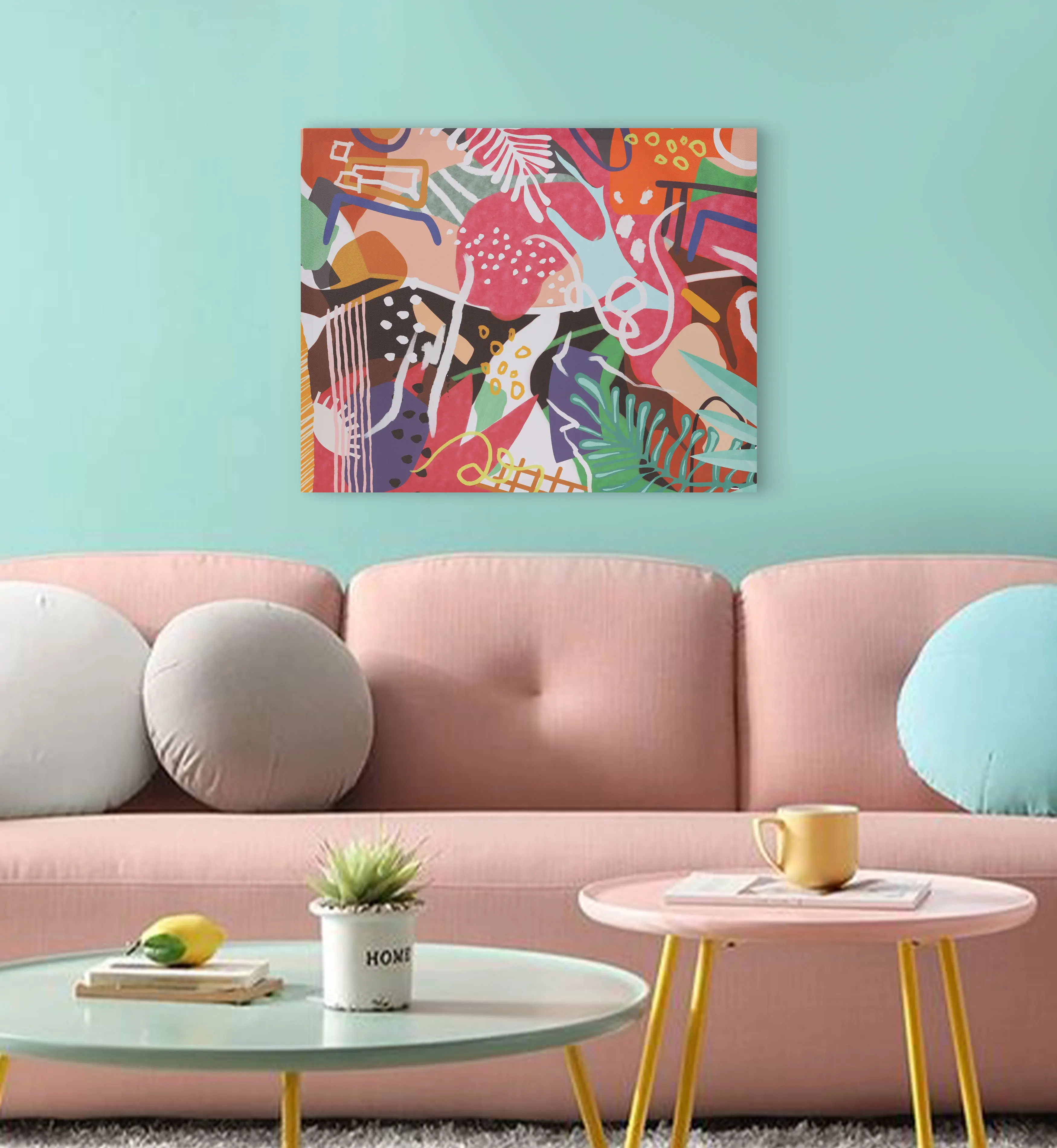 Wholesale Street Graffiti Art Canvas Painting Abstract Oil Painting Living Room Bedroom Decorative Painting