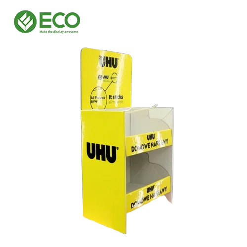 High Quality Supermarket Retail Display Cabinet Cardboard PDQ Display Box Glue Display Rack