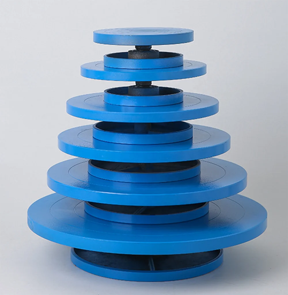 Metal Pottery Banding Wheel Manual Turntable Turn plate Clay Sculpture Painting Double Sided Rotary Tool