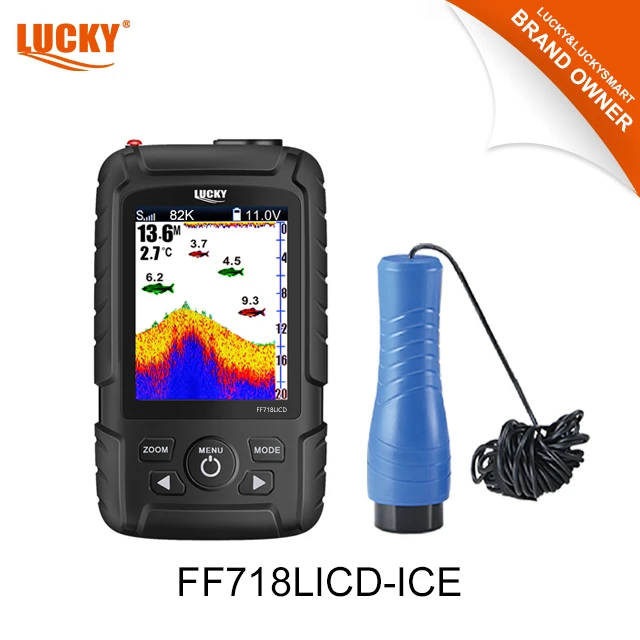 Эхолот Lucky fish 2 8 дюйма 3 7 в литий-ионный аккумулятор цветной точечный матричный дисплей радар для поиска рыбы