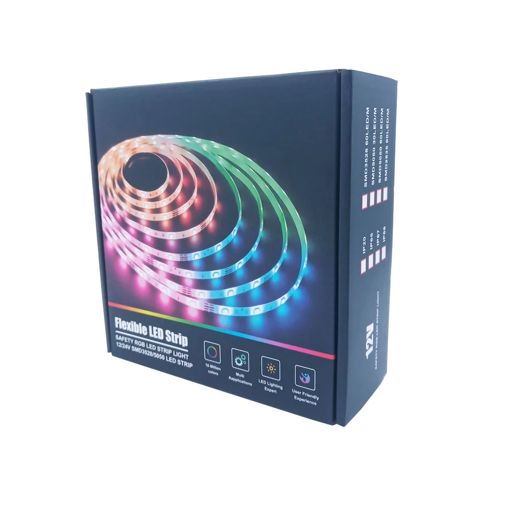  Шэньчжэнь 10 м IP20 Светодиодная лента 2 рулона Rgb 5050 5 с пультом дистанционного управления 44