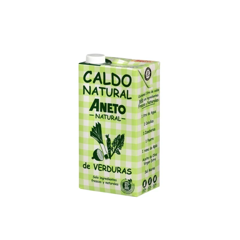 Great Quality Made In Spain 6X1L Delicious Natural Fresh Soup Vegetables Broth For Wholesale