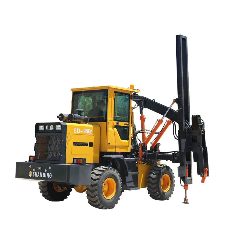 SHANDING SD950B hydraulic pile driver post hole digger for highway guardrail construction solar ramming machine for pilling