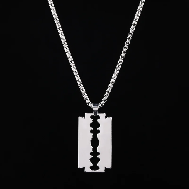 Hip Hop Razor Blade Whistle Weightlifting Pendant Necklace Hot Sell Party Multi-shape Pendant Necklace