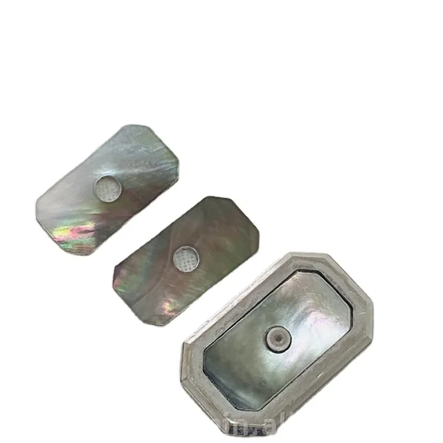 Natural black butterfly shell octagonal hole simple fashion accessories shell accessories, without stainless steel accessories