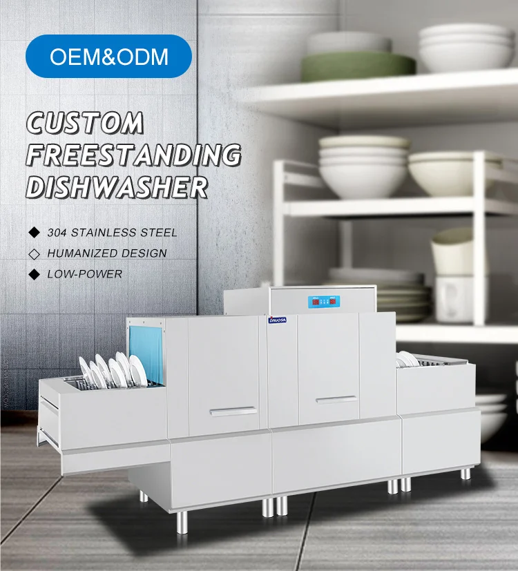 Large capacity dishwashing machine equipment kitchen large industrial dishwasher machine