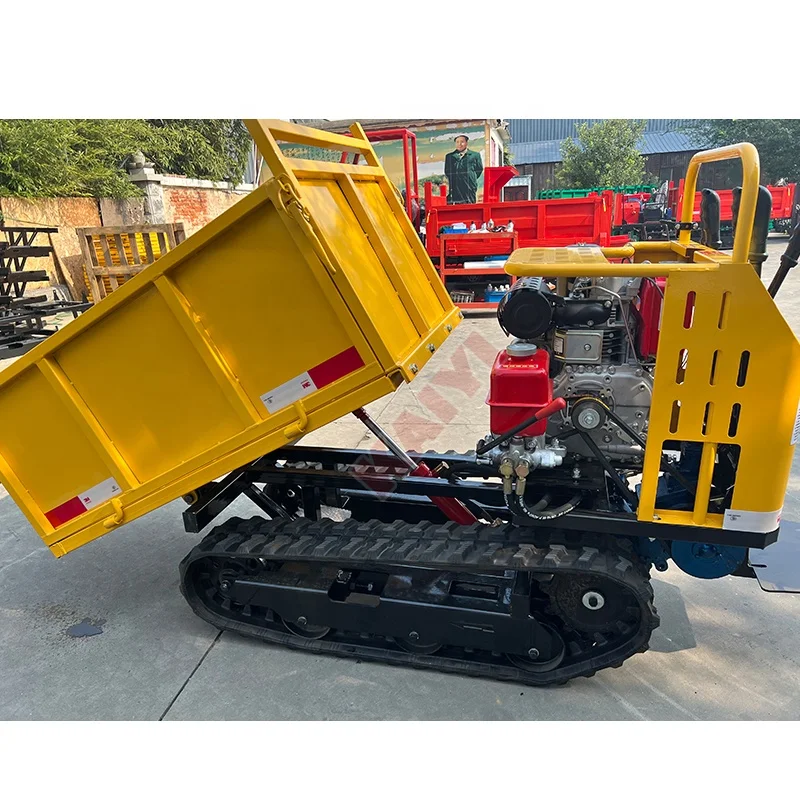 KAIYI-0.8TMini Dumper 800kg Mini Dumper Crawler Small Tracked Carrier Tractor Self-Loading Dumpers Factory Price Hot Sales