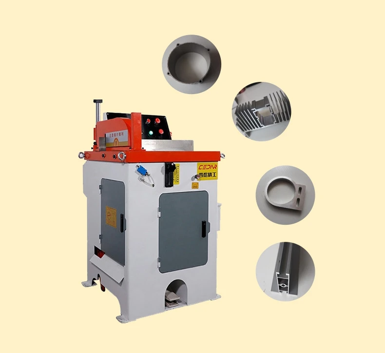 90 45 degree single head 455AL aluminum cutting machine with feeding frame