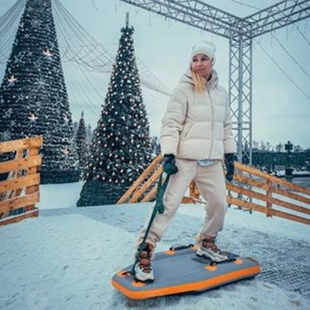 Durable Outdoor Winter Sports DWF Inflatable Skiing Board Sled Perfect Portable Snow Sledge for Family Enjoyment