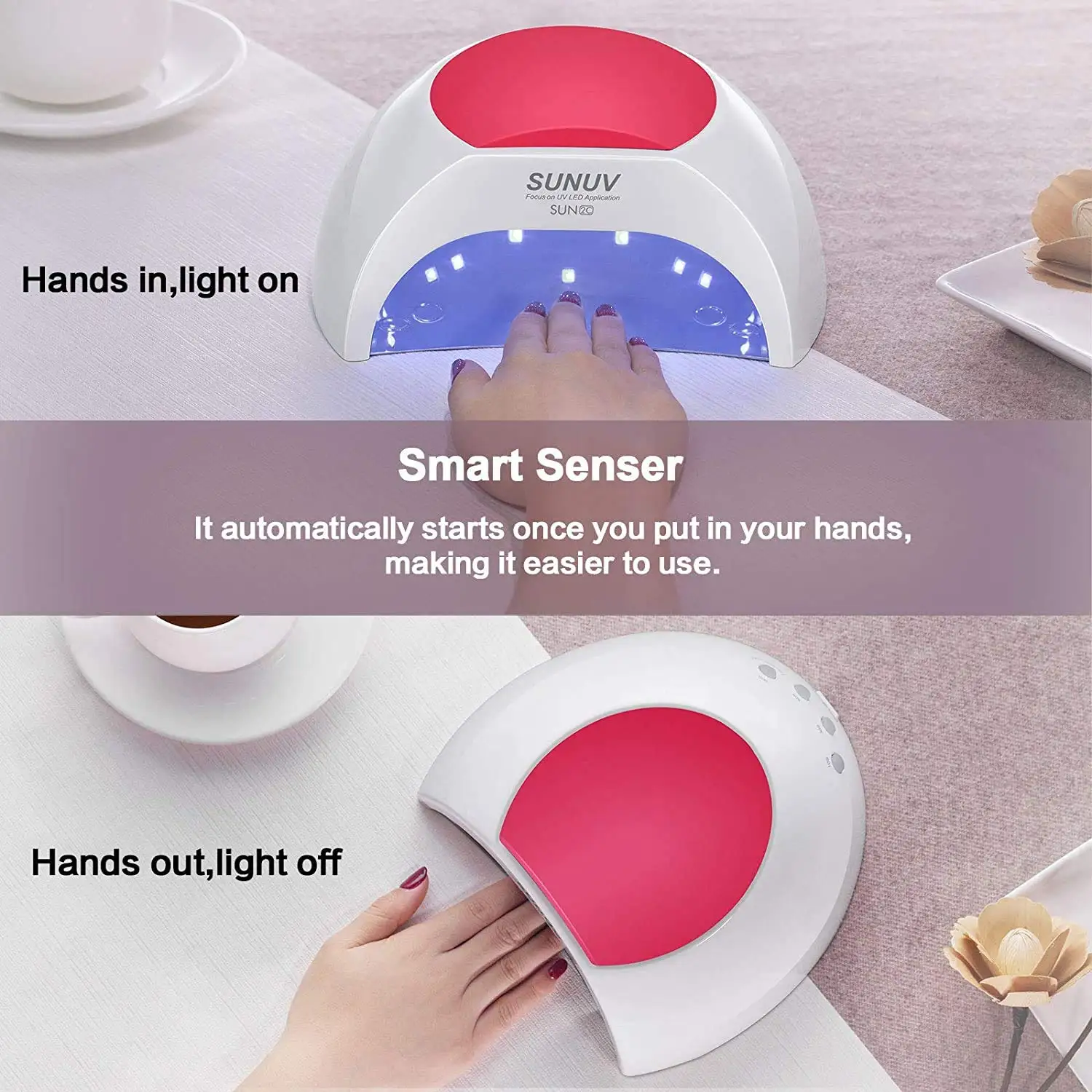 
SUNUV 48W UV LED Nail Dryer Light for Gel Nails Polish Manicure Professional Salon Curing Lamp Set Gel UV Nail Lamp 