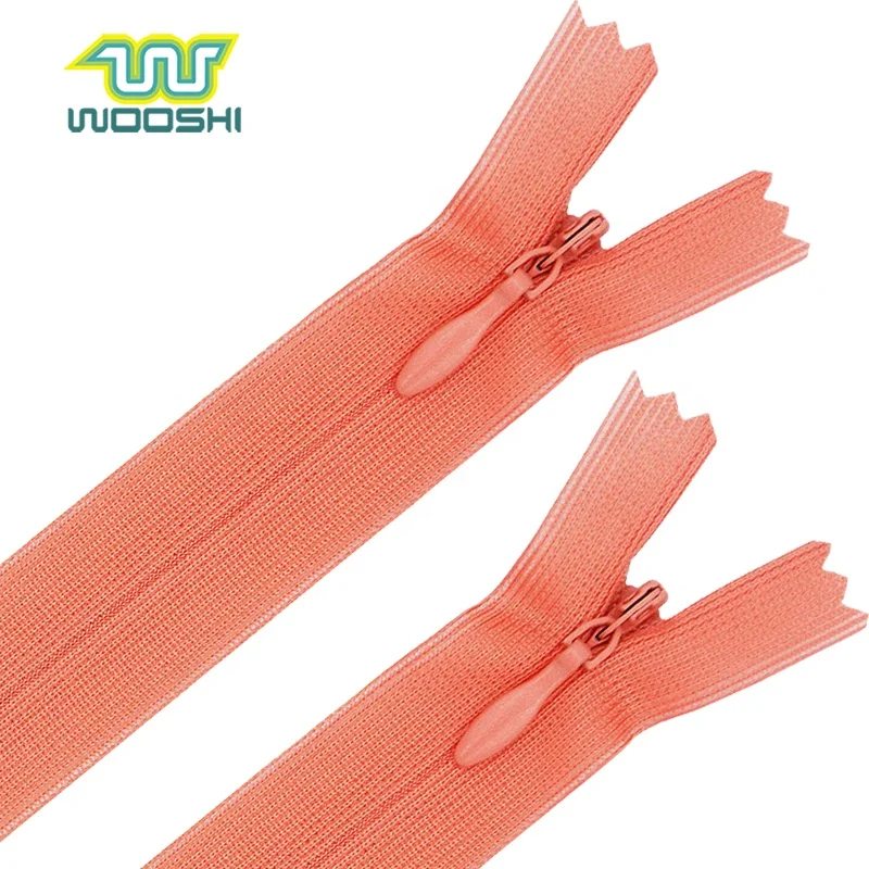 Plastic Zippers Customized Zipper Reversible Invisible Zipper for Dress Eco-friendly Polyester Color NO.3 Invisible Nylon Lace