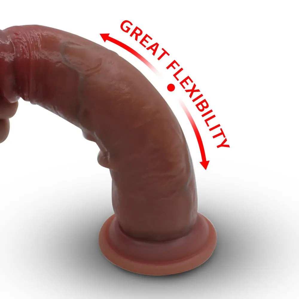Skin Feeling Realistic Soft Penis with Suction Cup Female Masturbate Foreskin penis Dildo Sex Toys for Women xxxxxl