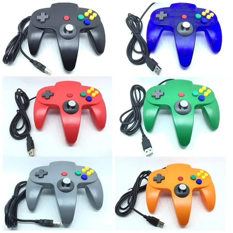 Cheap gamepad N64 shape controller for pc game joypads gamepad usb wired joystick